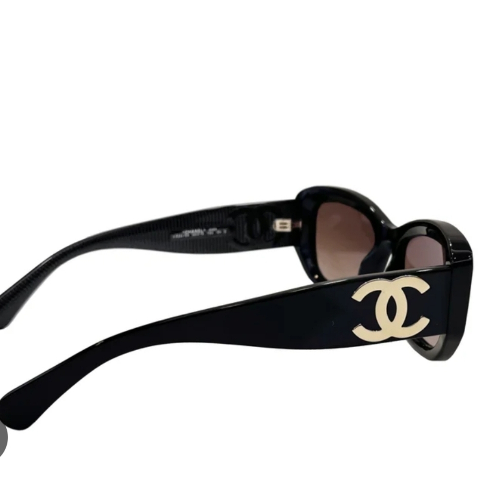 Chanel 5493-A C622/S5 Women's Black/Brown Gradient Sunglasses - Picture 9 of 16